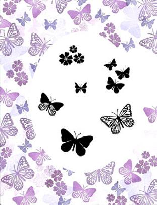 Card-io Majestix Clear Peg Stamps - Flutterby Garden