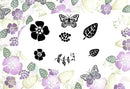 Card-io Majestix Clear Peg Stamps - Pretty Impatiens