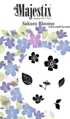 Card-io Majestix Clear Peg Stamps - Sakura Blooms