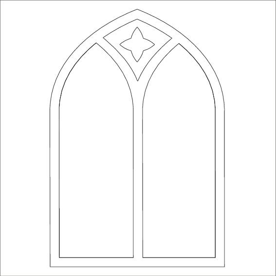 Card-io Majemask Stencil - Church Window