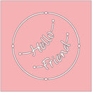 Card-io Majemask Stencil - Hello Friend