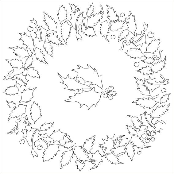 Card-io Majemask Stencil - Holly Wreath