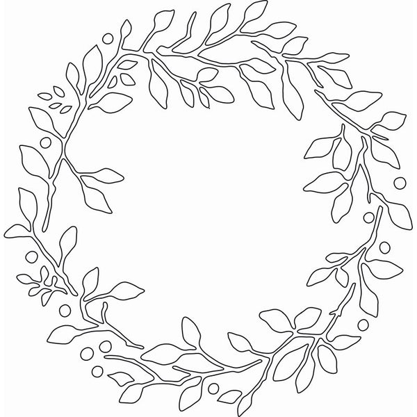 Card-io Majemask Stencil - Tattered Wreath