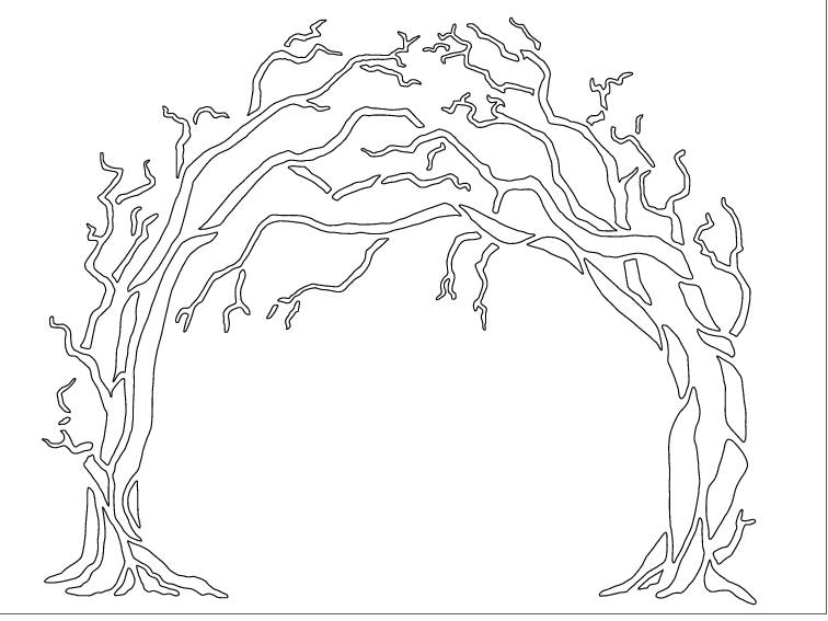 Card-io Majemask Stencil - Tree Arch 6" x 8"