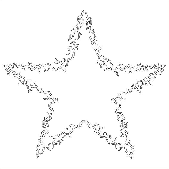 Card-io Majemask Stencil - Twiggy Star