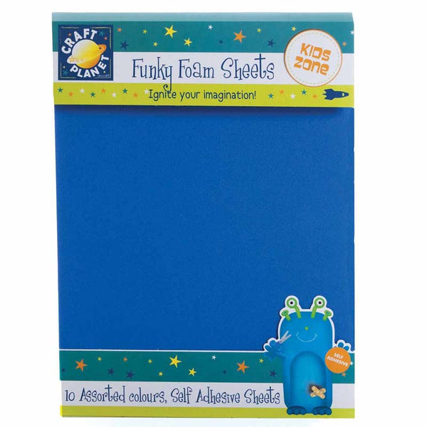 Craft Planet 9 x 12" Funky Foam Sheets (Self Adhesive)