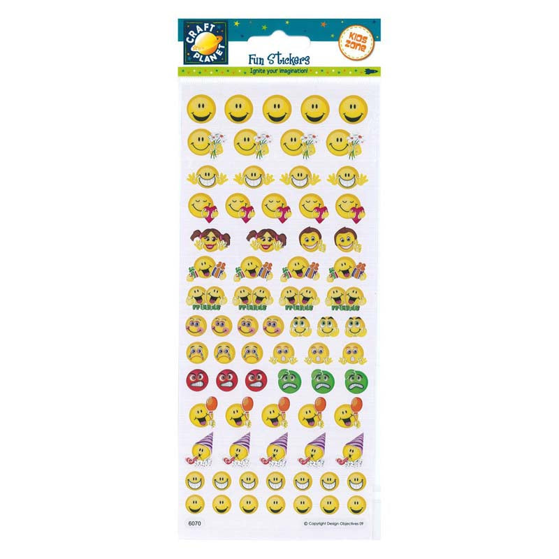 Craft Planet Fun Stickers - Smilies