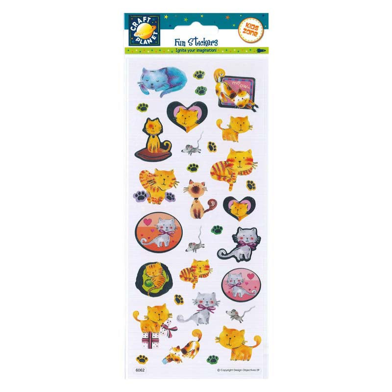 Craft Planet Fun Stickers - Pampered Cats