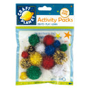 Craft Planet Pompoms Glitter (15pk)