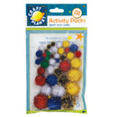 Craft Planet Pompoms Glitter (42pk)
