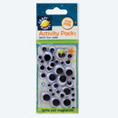 Craft Planet Wiggle Eyes (40pcs) Round  (Assorted Sizes)