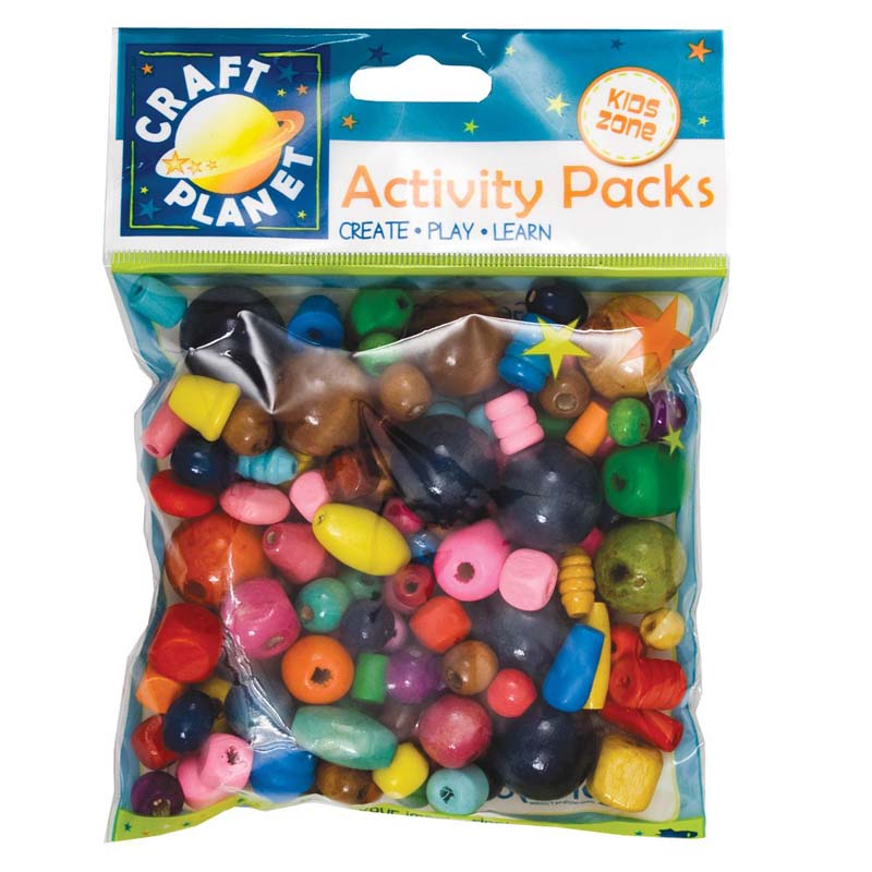 Craft Planet Wooden Beads (100g)