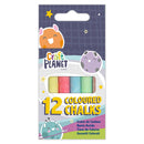 Craft Planet Coloured Chalks (12 Pieces)