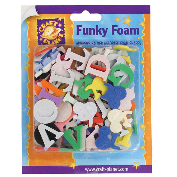 Craft Planet Funky Foam Assorted Pack - Letter