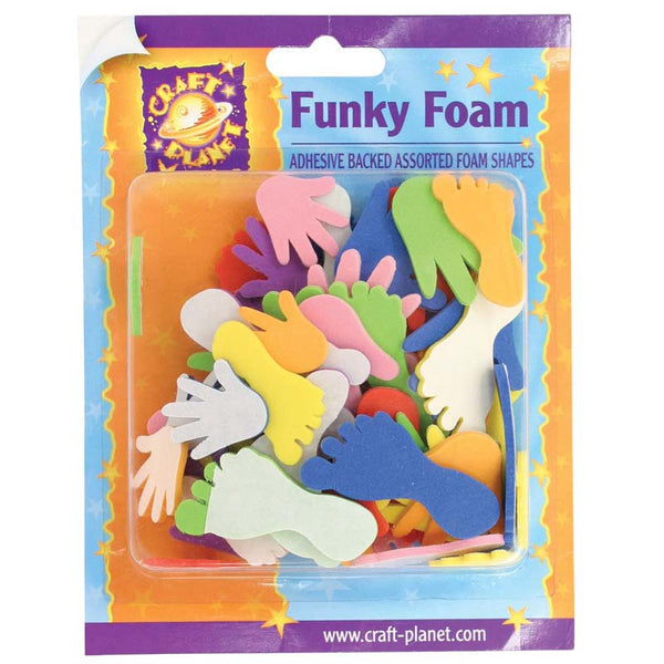Craft Planet Funky Foam Assorted Pack - Hands & Feet