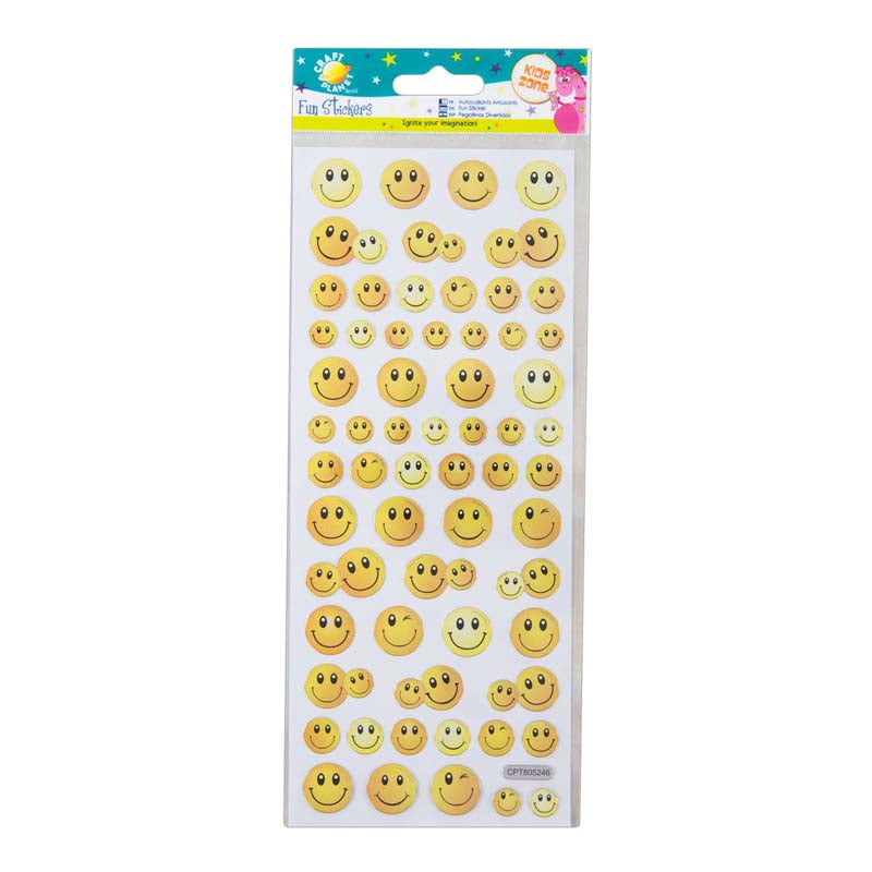 Craft Planet Fun Stickers - Smiley Faces