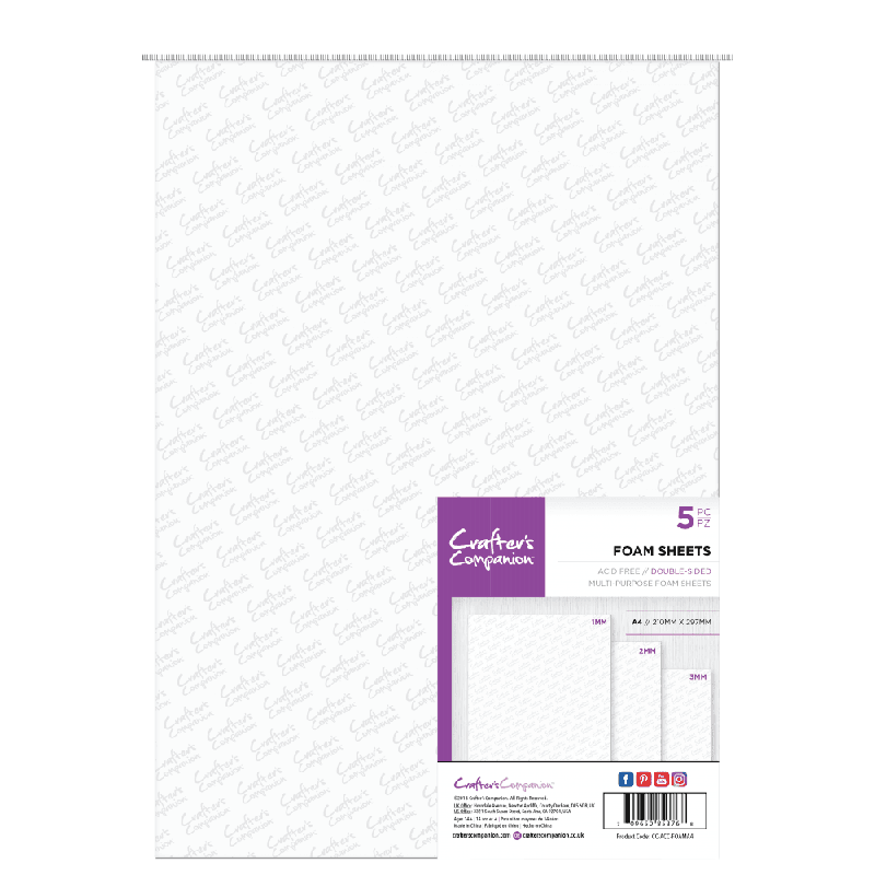 Crafter's Companion Double Sided Foam Sheets - A4 Size (5PC)