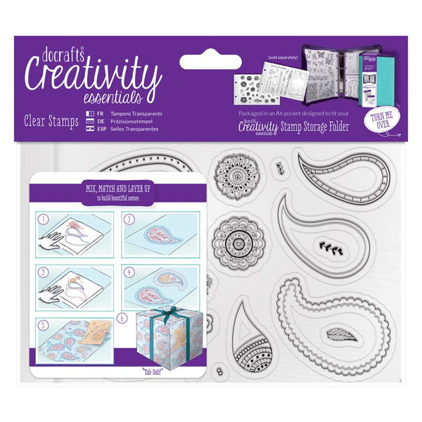 CE A6 Clear Stamp Set (20pcs) - Paisley