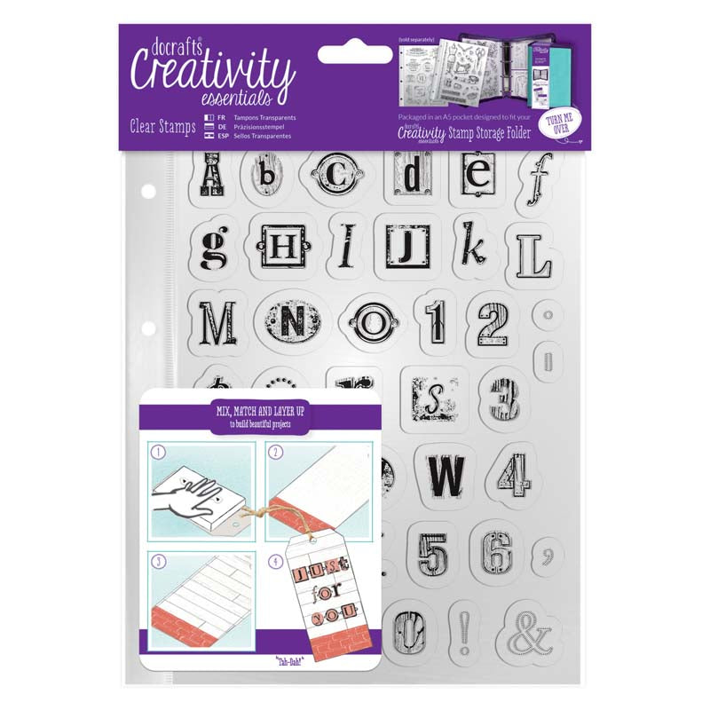 CE A5 Clear Stamp Set (41pcs) - Alphabet