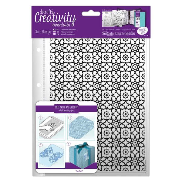 CE A5 Clear Stamp Set (1pc) - Moroccan Lattice