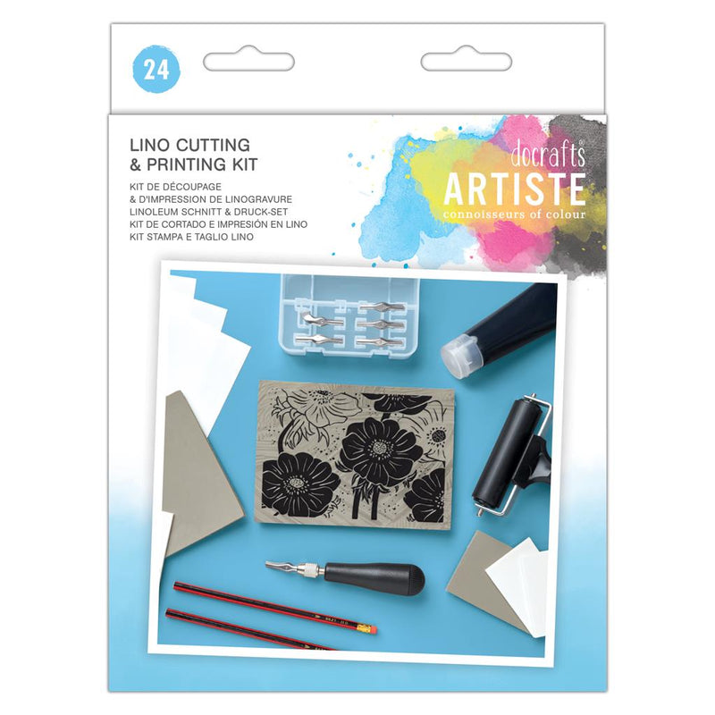 Docrafts Artiste Lino Cutting & Printing Set (24 pcs)