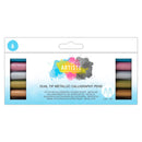 Docrafts Artiste Dual Tip Metallic Calligraphy Pens (6 Pack)