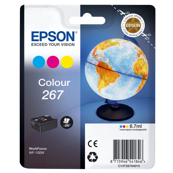 Epson 267 Cyan-Magenta-Yellow Ink Cartridge C13T26704010 - T2670