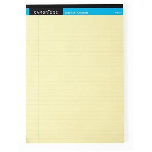 Cambridge (A4) Everyday 100 Pages 70gsm Perforated Ruled Margin Legal Pad