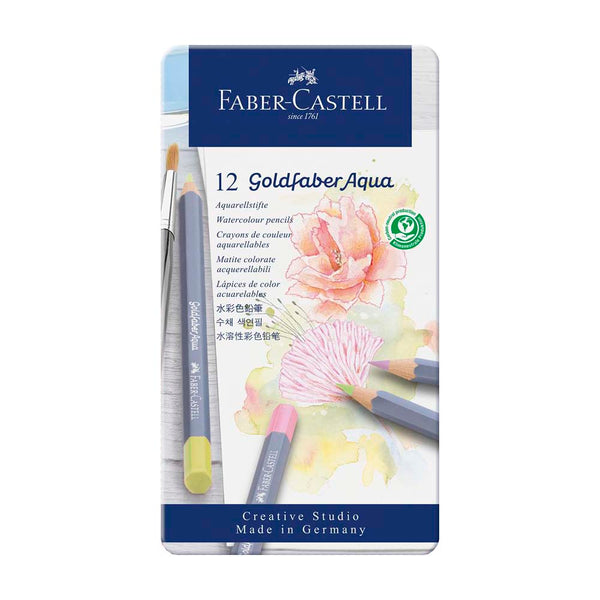 Faber-Castell Goldfaber Aqua Watercolour Pencils (Tin of 12)