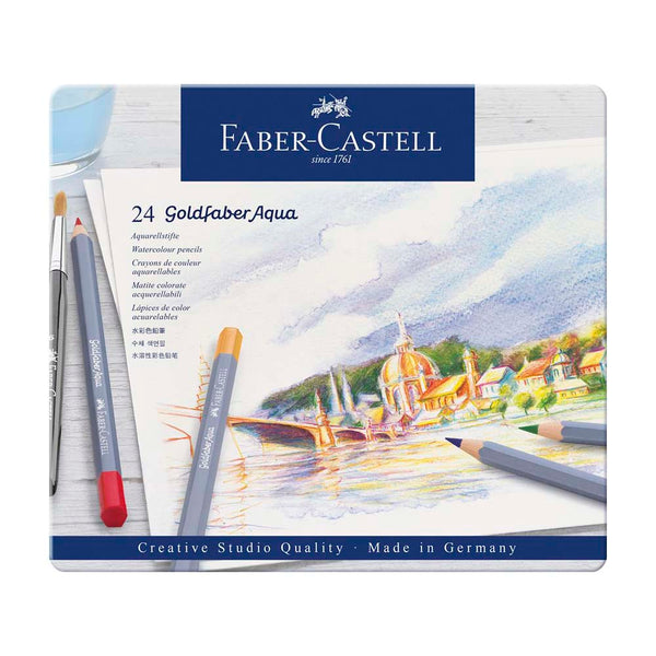 Faber-Castell Goldfaber Aqua Watercolour Pencils (Tin of 24)