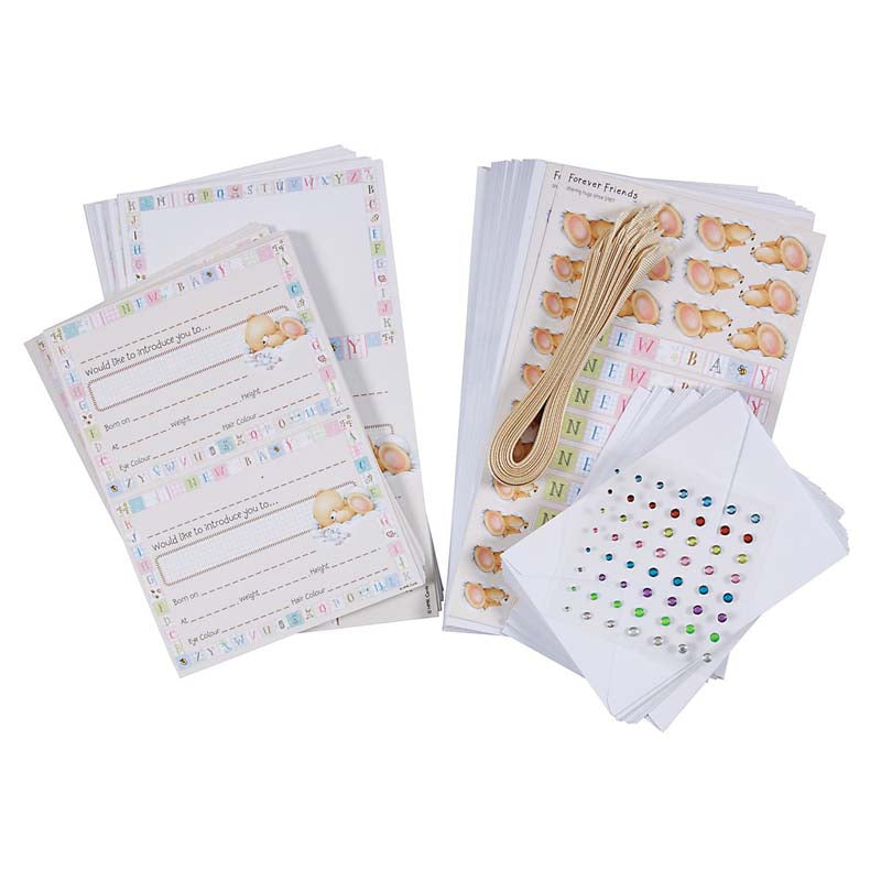 Forever Friends New Baby Card Kit - New Arrival