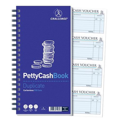 Challenge Wirebound Administration Book Pretty Cash 200-Sets 4-Page 280x141mm (Single)