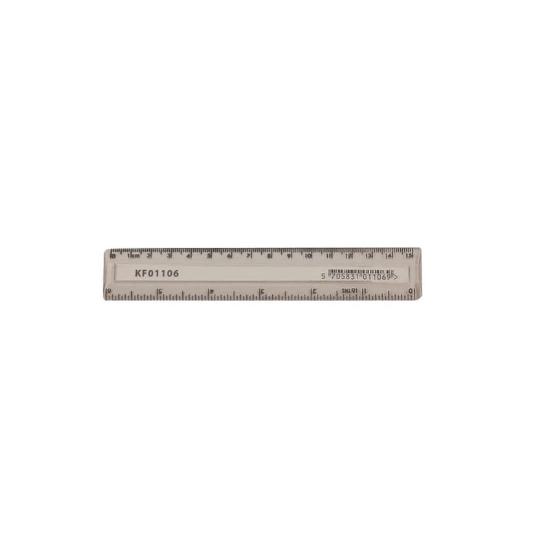 Q-Connect Clear 150mm-15cm-6inch Ruler
