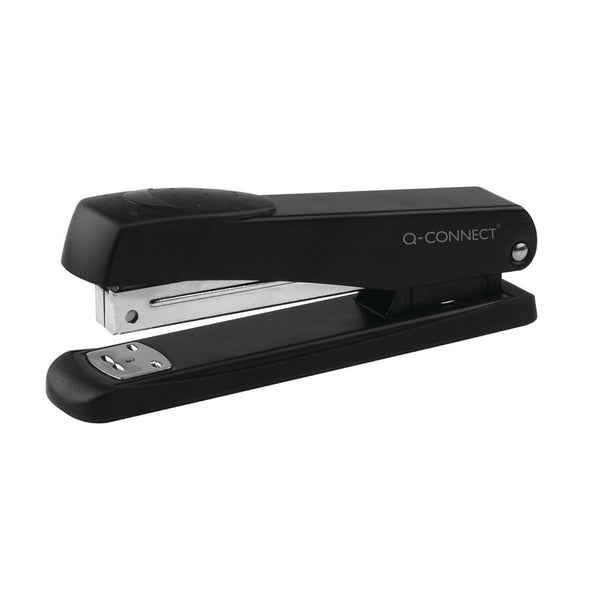 Q-Connect Full Strip Metal Stapler 20 Sheet Black