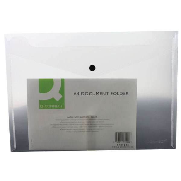 Q-Connect Polypropylene Document Folder A4 Clear