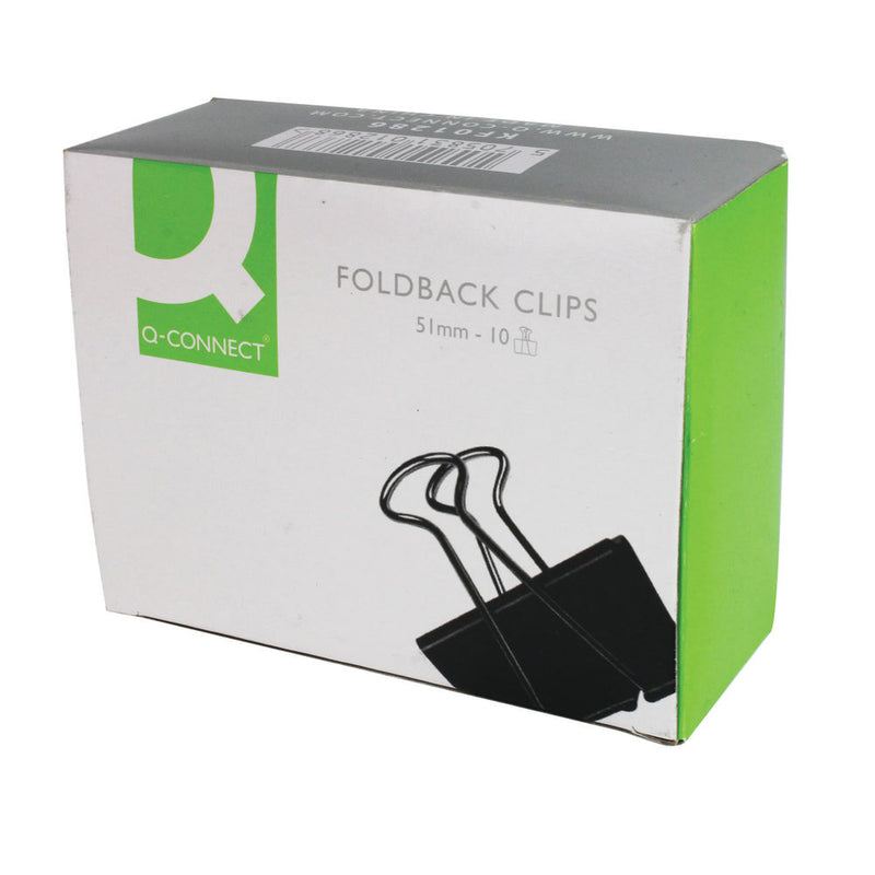 Q-Connect Foldback Clips (Pack of 10)