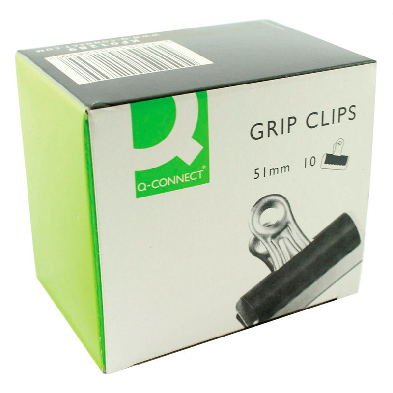 Q-Connect Grip Clip Black (Pack of 10)