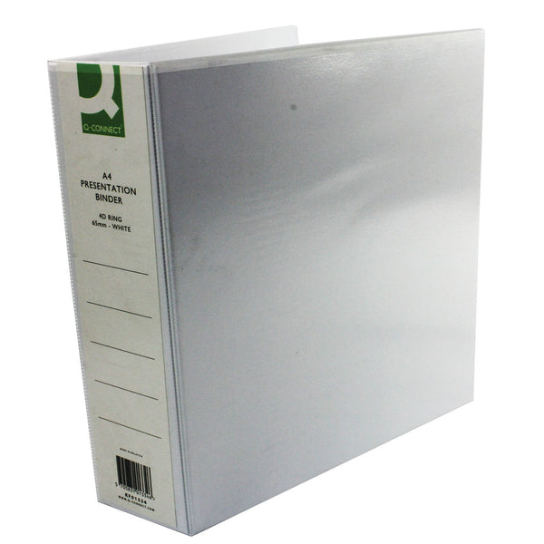 Q-Connect Presentation 65mm 4D Ring Binder A4 White