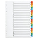 Q-Connect Multi-Punched A-Z 20-Part Multi-Colour A4 Index Tabs