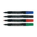 Q-Connect Flipchart Marker Pen Bullet Tip Assorted (Pack of 4)
