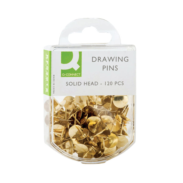 Q-Connect Drawing Pins Brass (Pack of 120)