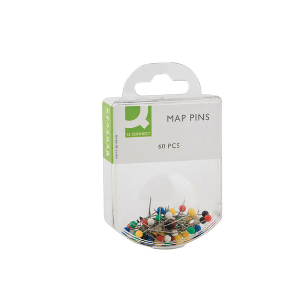 Q-Connect Map Pins Assorted (Pack of 60)