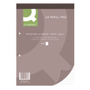Q-Connect Feint Ruled Margin Headbound Refill Pad 200 Pages A4