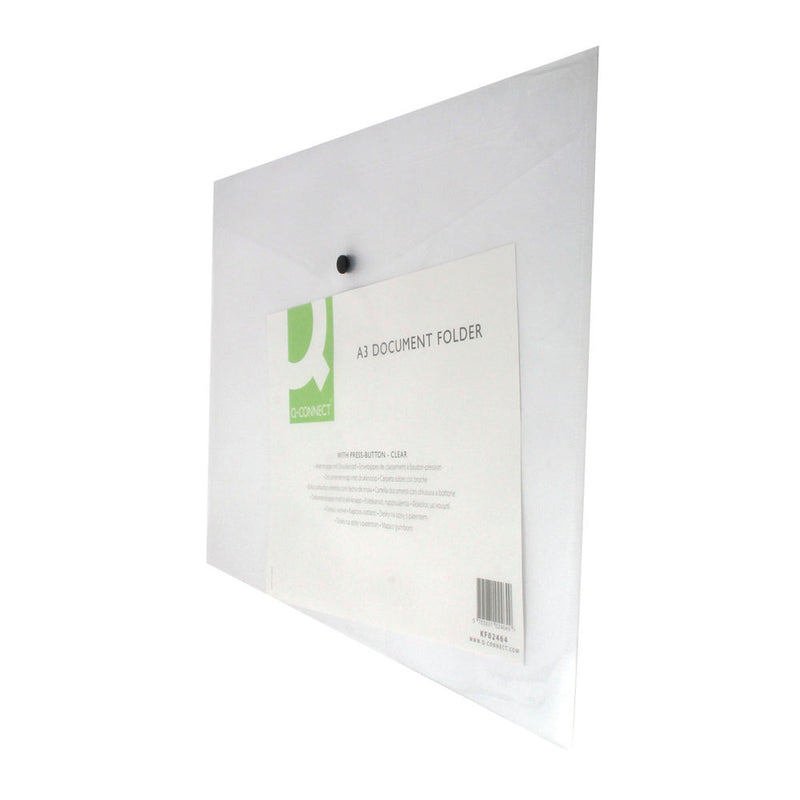 Q-Connect Polypropylene Document Folder A3 Clear