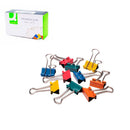 Q-Connect Assorted Colours Foldback Clips (Pack of 10)