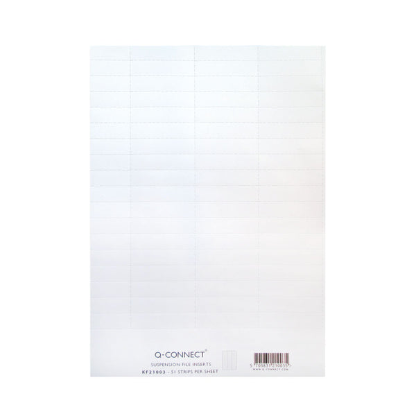 Q-Connect Suspension File Insert White (Pack of 51)