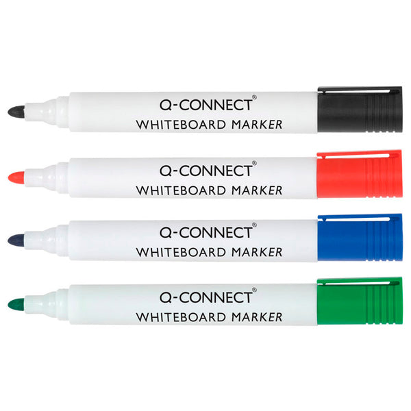 Q-Connect Drywipe Marker Pen Assorted (Pack of 4)