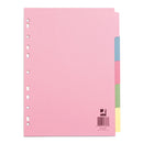 Q-Connect 5-Part Subject Divider Multi-Punched A4