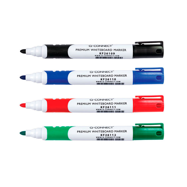 Q-Connect Premium Whiteboard Marker Bullet Tip (Pack of 4)
