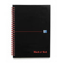 Oxford Black n'Red Glossy Wirebound Hardback Notebook